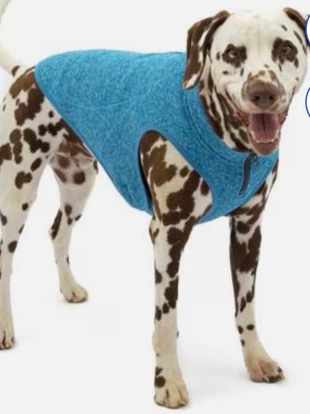 Kurgo Teal Blue Fleece Dog Vest with Zip